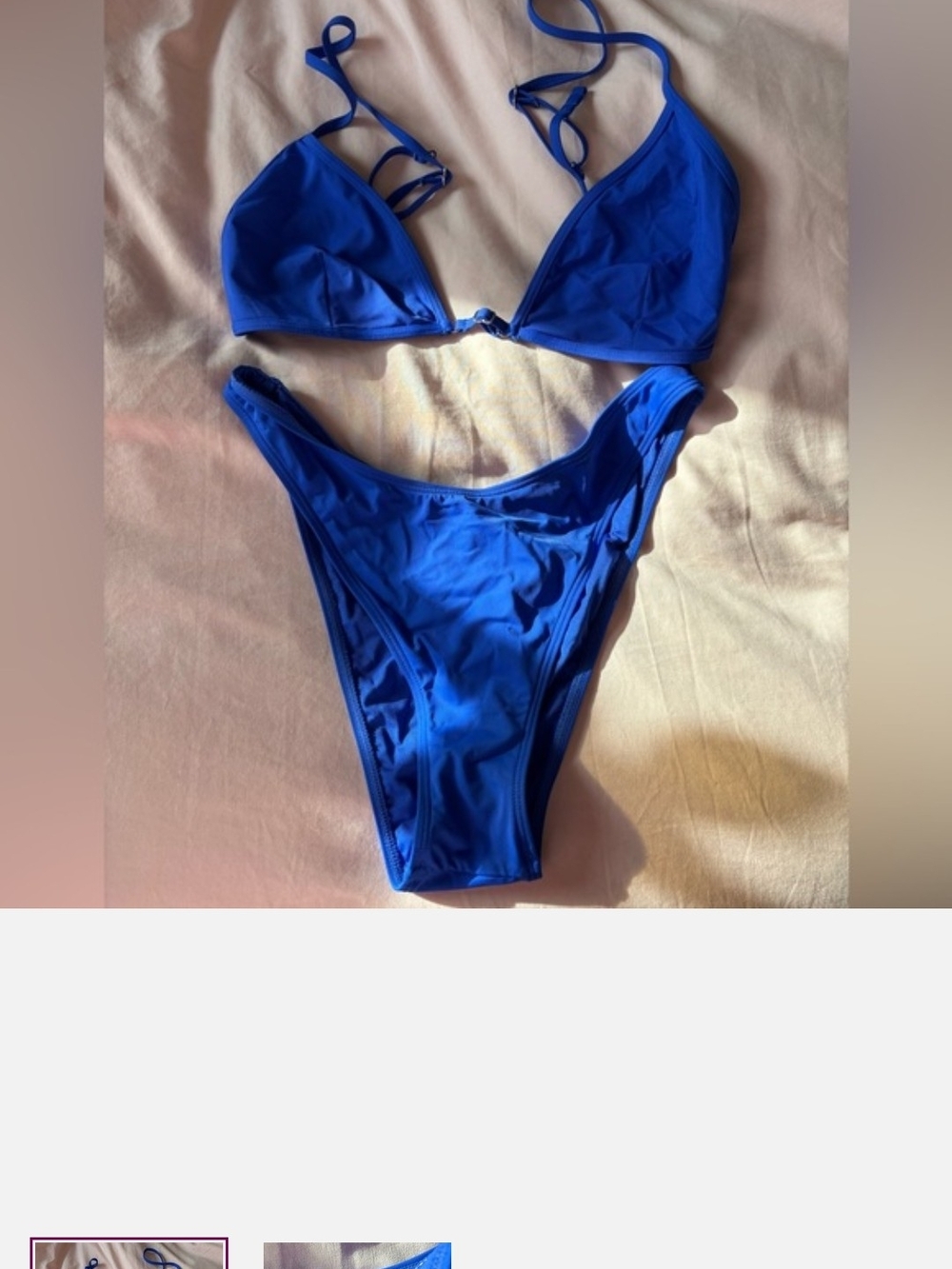 Garage Royal Blue Triangle Bikini Set